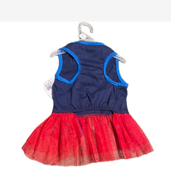 4th of july patriotic dog dress new with tags medium red, wide, and blue bow - Picture 4 of 5